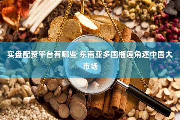 实盘配资平台有哪些 东南亚多国榴莲角逐中国大市场